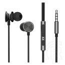 Joyroom fülhallgató sztereo (3.5mm jack, mikrofon, felvevő gomb, hangerőszabályzó) sötétszürke