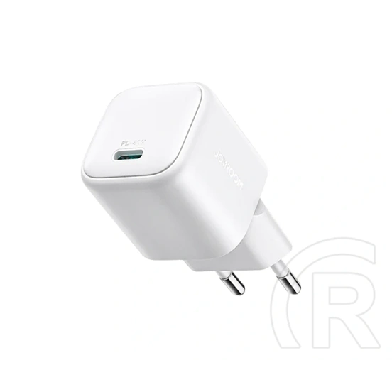 Joyroom hálózati töltő type-c aljzat (30w, gan, pd gyorstöltő 3.0) fehér