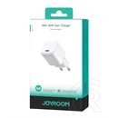 Joyroom hálózati töltő type-c aljzat (30w, gan, pd gyorstöltő 3.0) fehér