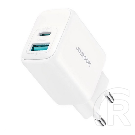 Joyroom hálózati töltő usb+type-c aljzat (20w, pd gyorstöltő 3.0) fehér