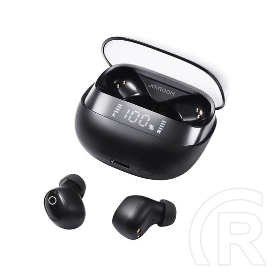 Joyroom jdots bluetooth fülhallgató sztereo (v5.3, tws, mikrofon, zajszűrő, led kijelző + töltőtok) fekete