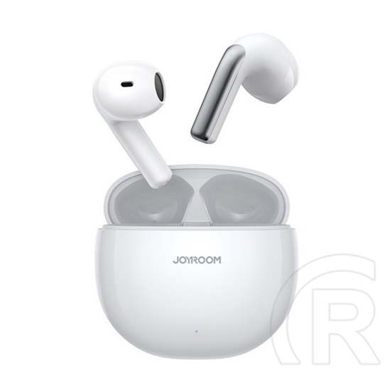 Joyroom jpods bluetooth fülhallgató sztereo (v5.3, tws, mikrofon, zajszűrő, ipx4, cseppálló + töltőtok) fehér