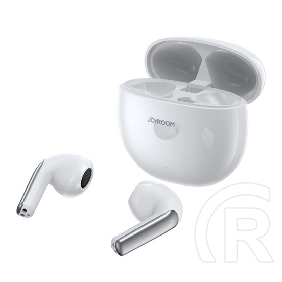 Joyroom jpods bluetooth fülhallgató sztereo (v5.3, tws, mikrofon, zajszűrő, ipx4, cseppálló + töltőtok) fehér
