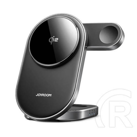 Joyroom jr-w17 asztali töltőállvány 3in1 (15w, gyorstöltő, wireless, magsafe, airpods, Apple watch töltő) fekete
