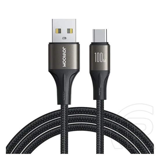 Joyroom light-speed adatkábel (usb - type-c, 100w, gyorstöltő, 120cm, törésgátló) fekete