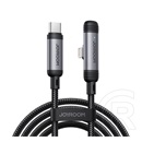 Joyroom s-a56 enjoyx series adatkábel (type-c - lightning, 30w, gyorstöltő, 90 fokos, cipőfűző, 120cm) fekete