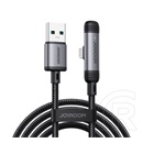 Joyroom s-a56 enjoyx series adatkábel (usb - lightning, 3a, gyorstöltő, 90 fokos, cipőfűző, 120cm) fekete