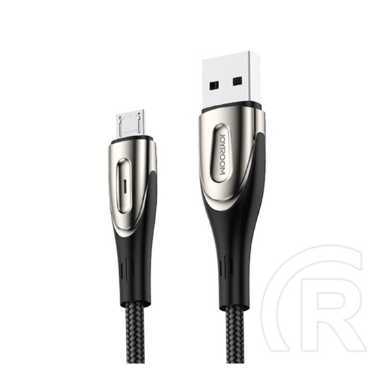 Joyroom Sharp USB adat- és töltőkábel (A dugó / micro-B dugó, 2 m, nylon, fekete)