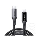Joyroom starflight a60 adatkábel (type-c - lightning, 30w, pd gyorstöltő, led jelzés, 120cm) fekete
