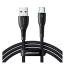 Joyroom starry adatkábel (usb - type-c, gyorstöltő, 100cm, cipőfűző, led jelzés) fekete