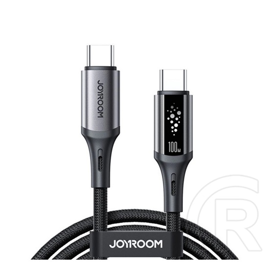 Joyroom startalk adatkábel (type-c - type-c, 100w, pd gyorstöltő, led jelzés, 120cm) fekete