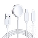 Joyroom töltőkábel 3in1 (usb - lightning/type-c, Apple watch töltő, wireless, gyorstöltő, 120cm) fehér