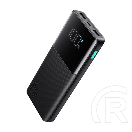 Joyroom vésztöltő 2 usb+type-c aljzat (10000mah, 25w, pd gyorstöltő, led kijelző) fekete