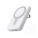 Joyroom powerbank (10000 mAh, 20W, USB-C aljzat, wireless, pd gyorstöltő, magsafe, kitámasztó, fehér)