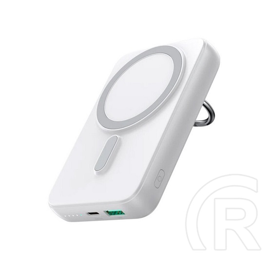 Joyroom powerbank (10000 mAh, 20W, USB-C aljzat, wireless, pd gyorstöltő, magsafe, kitámasztó, fehér)