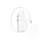 Joyroom vésztöltő type-c aljzat (10000mah, 35w, pd gyorstöltő 3.0, led kijelző + fix type-c kábel) fehér