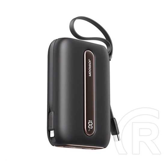 Joyroom vésztöltő usb+type-c aljzat (10000mah, 22.5w, gyorstöltő + fix type-c+lightning kábel) fekete