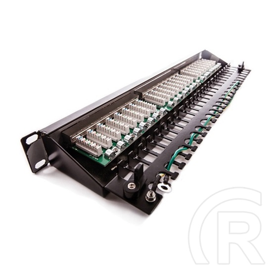 Keline 24port CAT5E árnyékolt patch panel RJ45/s