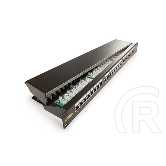 Keline 24port CAT5E árnyékolt patch panel RJ45/s