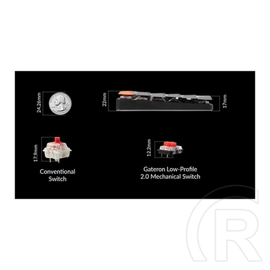 Keychron K5 Max mechanikus billentyűzet (vörös, HU)