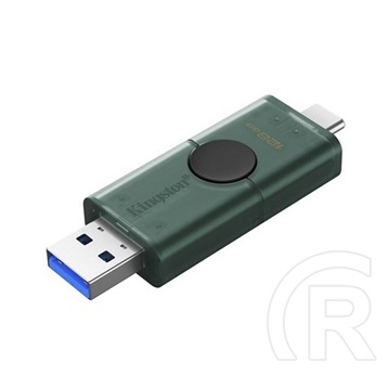 128 GB Pendrive USB 3.2 Kingston DataTraveler Duo (USB-A+USB-C, fekete/sötétzöld)