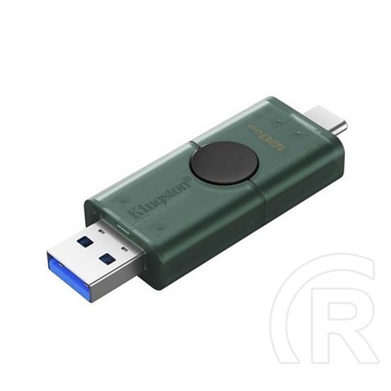 Kingston dt duo pendrive/usb stick (usb 3.2 + type-c, gen 1) 128gb fekete/sötétzöld