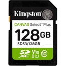 Kingston memóriakártya 128GB (MicroSDXC, Canvas Select Plus gen3, Class 10, UHS-I, U1, V10)