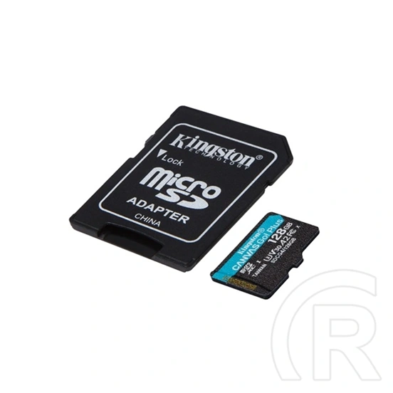 Kingston memóriakártya 128gb (microsdxc canvas go plus - class 10, uhs-1, u3, v30, a2) + sd adapter