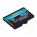Kingston memóriakártya 256gb (microsdxc canvas go plus gen 4 - class 10, uhs-1, u3, v30, a2) - adapter nélkül