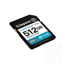 Kingston memóriakártya 512 GB (MicroSDXC Canvas Go! Plus Gen4, Class 10, UHS-I U3, V30)