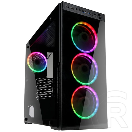 Kolink Horizon RGB (midi torony, ATX, edzett üveg oldallap, fekete)