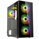 Kolink Observatory HF ARGB ATX Edzett üveg Fekete