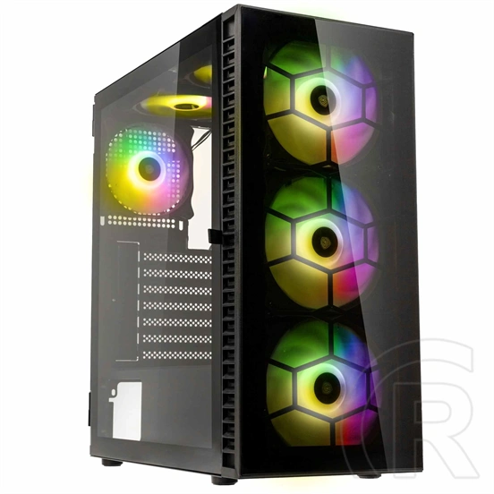Kolink Observatory HF ARGB ATX Edzett üveg Fekete