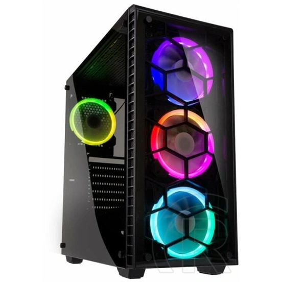 Kolink Observatory RGB (midi torony, ATX, ablakos, fekete)