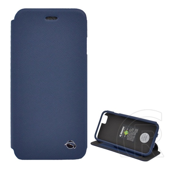 Krusell FlipCase MALMÖ, Apple iPhone 6S 4.7 műanyag telefonvédő (oldalra nyíló bőr hatású Flip, bankkáryta tartó) kék