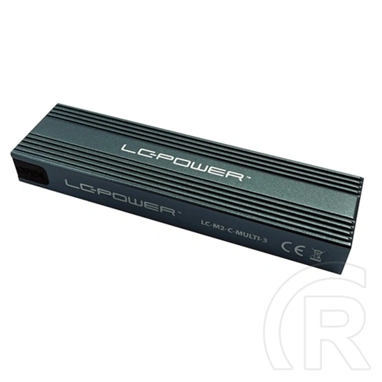 LC-Power LC-M2-C-MULTI-3 külső ház (M.2, NVMe/SATA, USB-C 3.2 Gen 2, antracit)