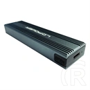 LC-Power LC-M2-C-MULTI-3 külső ház (M.2, NVMe/SATA, USB-C 3.2 Gen 2, antracit)