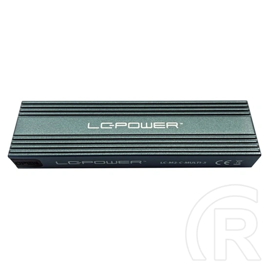 LC-Power LC-M2-C-MULTI-3 külső ház (M.2, NVMe/SATA, USB-C 3.2 Gen 2, antracit)