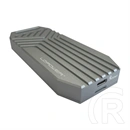 LC-Power LC-M2-C-USB4 külső ház (M.2, NVMe, USB 4 Gen 3x2 Type-C, szürke)
