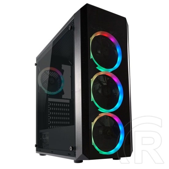 LC Power Gaming 703B QuadLuxx (ATX, ablakos, fekete)