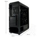 LC Power Gaming 703B QuadLuxx (ATX, ablakos, fekete)