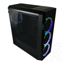 LC Power Gaming 703B QuadLuxx (ATX, ablakos, fekete)