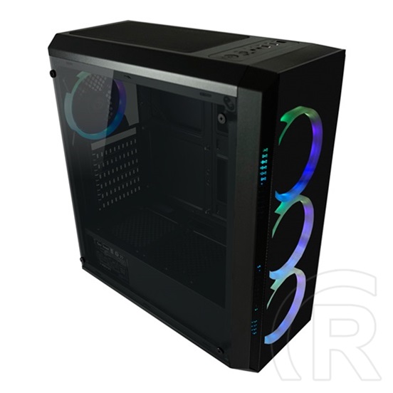LC Power Gaming 703B QuadLuxx (ATX, ablakos, fekete)