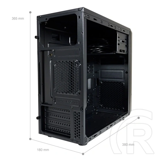 LC Power LC-2017MB-ON (micro torony, Micro-ATX, fekete)