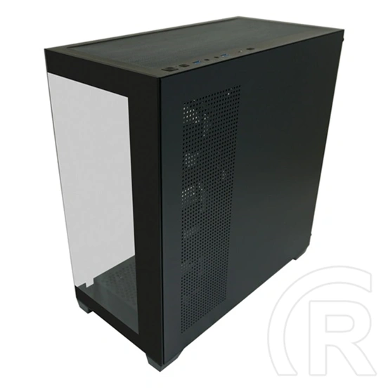 LC Power LC-715B-ON Seamless_X (midi torony, ATX, ablakos, fekete)
