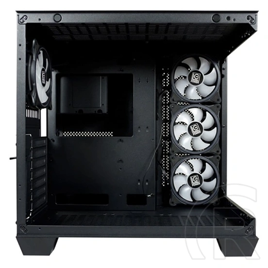 LC Power LC-809B-ON Dark Storm X (midi torony, E-ATX, ablakos, ARGB, fekete)
