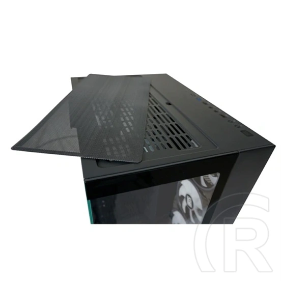 LC Power LC-809B-ON Dark Storm X (midi torony, E-ATX, ablakos, ARGB, fekete)