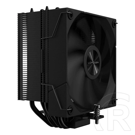 LC Power LC-CC-120-B4 Aera CPU hűtő (120 mm, PWM, 600-2200 RPM, 4x 6 mm réz hővezető cső, 190 W TDP, FDB, fekete)