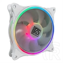 LC Power LC-CF-120-ARGB-W hűtő ventilátor (120 mm, FDB, 800-1300 rpm, 6 tűs, ARGB, fehér)