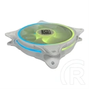 LC Power LC-CF-120-ARGB-W hűtő ventilátor (120 mm, FDB, 800-1300 rpm, 6 tűs, ARGB, fehér)